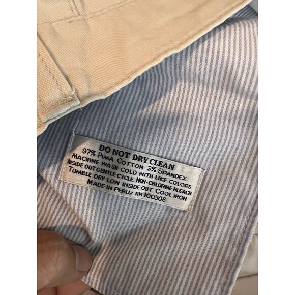 Peter Millar Collection Khaki Pants Size Mens 35 Pima Cotton Golf Athleisure - Picture 6 of 15